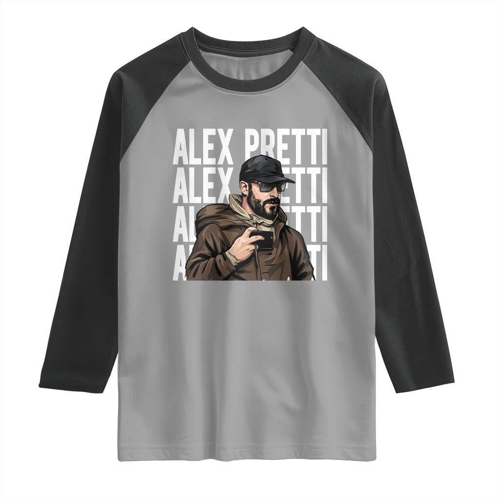 Alex Pretti Raglan Shirt Minneapolis Hero Nurse Community Support Gift TS12 Sport Gray Black Print Your Wear