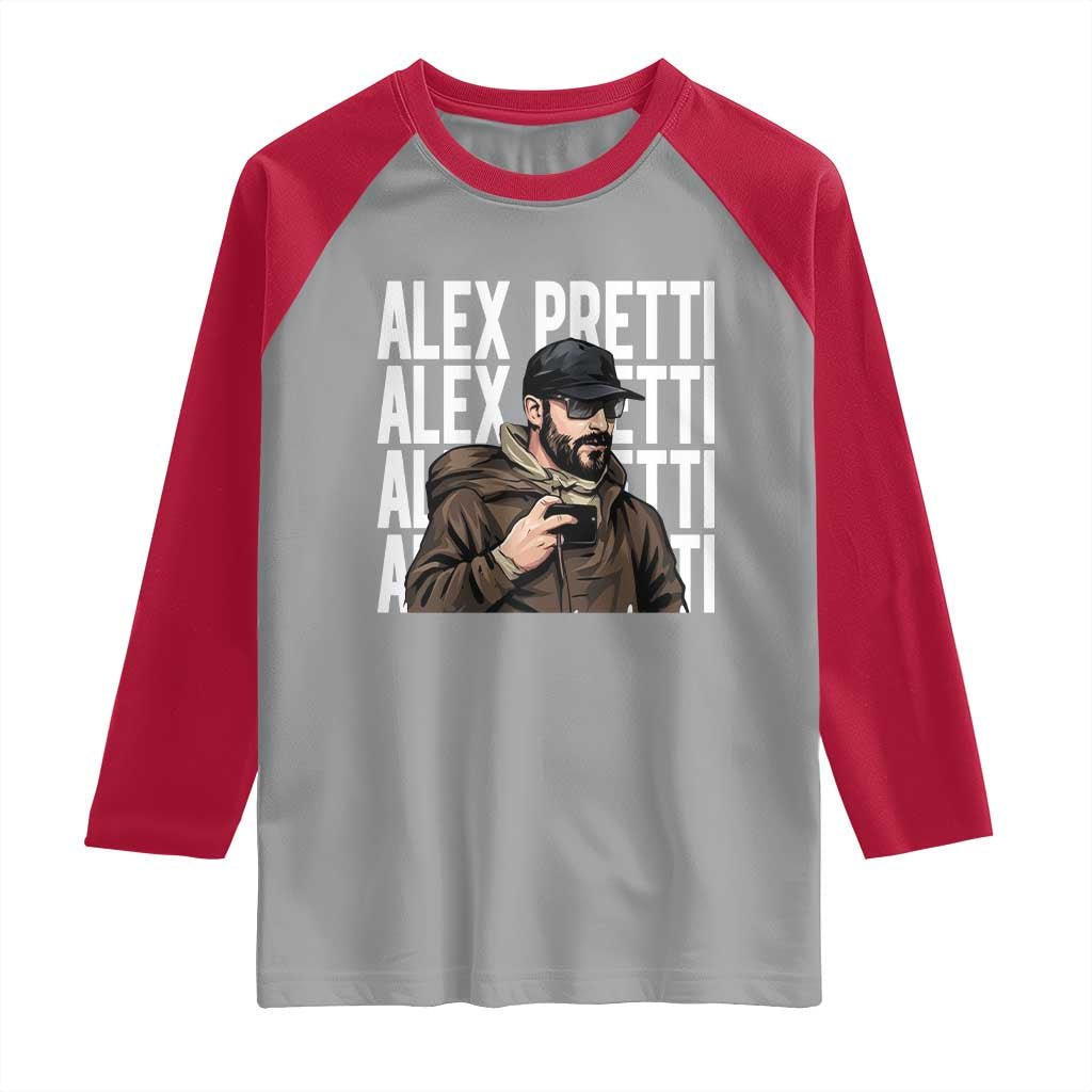 Alex Pretti Raglan Shirt Minneapolis Hero Nurse Community Support Gift TS12 Sport Gray Red Print Your Wear