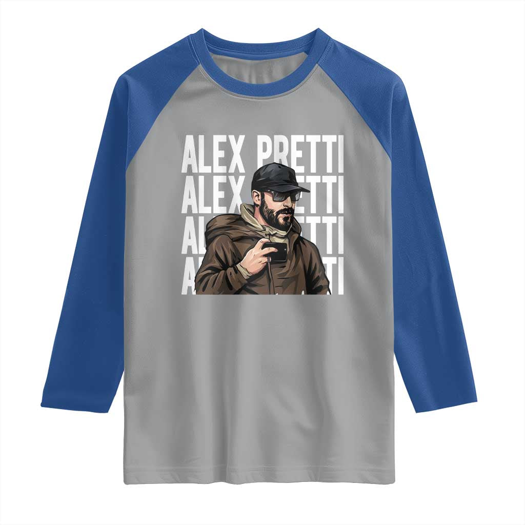 Alex Pretti Raglan Shirt Minneapolis Hero Nurse Community Support Gift TS12 Sport Gray Royal Print Your Wear