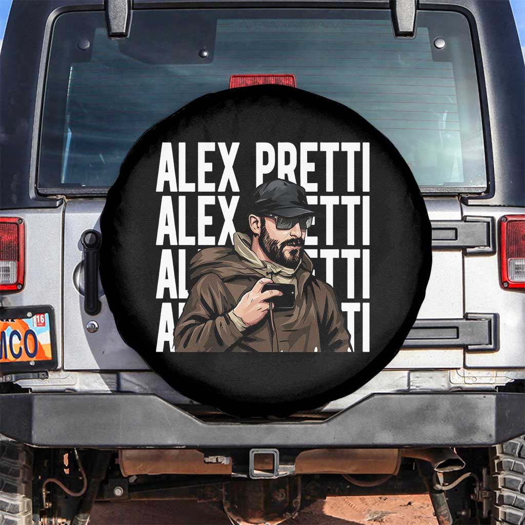 Alex Pretti Spare Tire Cover Minneapolis Hero Nurse Community Support Gift TS12 No hole Black Print Your Wear