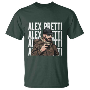Alex Pretti T Shirt Minneapolis Hero Nurse Community Support Gift TS12 Dark Forest Green Print Your Wear