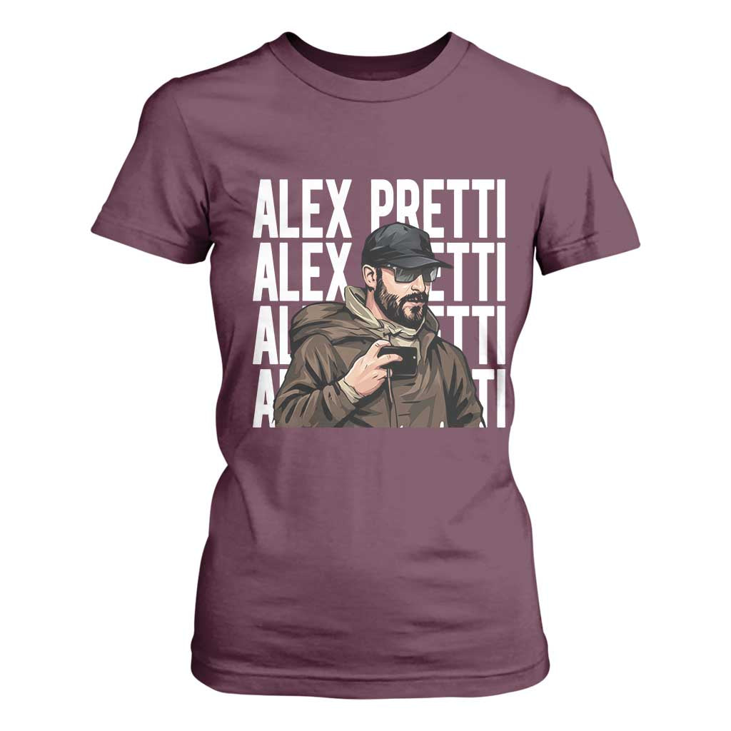 Alex Pretti T Shirt For Women Minneapolis Hero Nurse Community Support Gift TS12 Maroon Print Your Wear