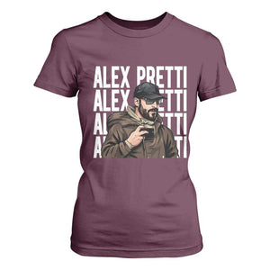 Alex Pretti T Shirt For Women Minneapolis Hero Nurse Community Support Gift TS12 Maroon Print Your Wear