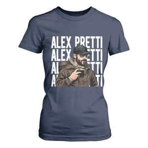 Alex Pretti T Shirt For Women Minneapolis Hero Nurse Community Support Gift TS12 Navy Print Your Wear