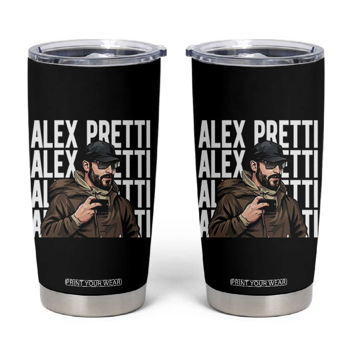 Alex Pretti Tumbler Cup Minneapolis Hero Nurse Community Support Gift TS12 Black Print Your Wear