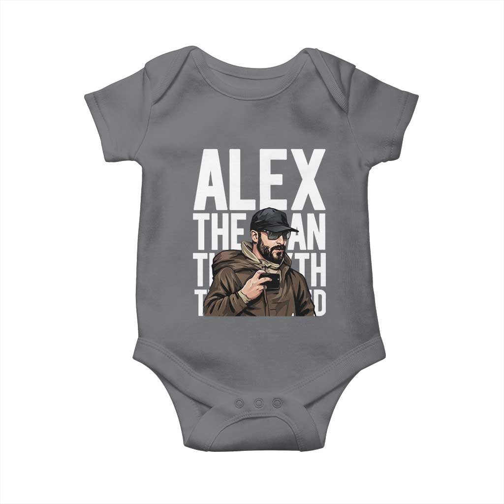 Alex Pretti Baby Onesie Alex The Man The Myth The Legend Vintage Gift TS12 Charcoal Print Your Wear