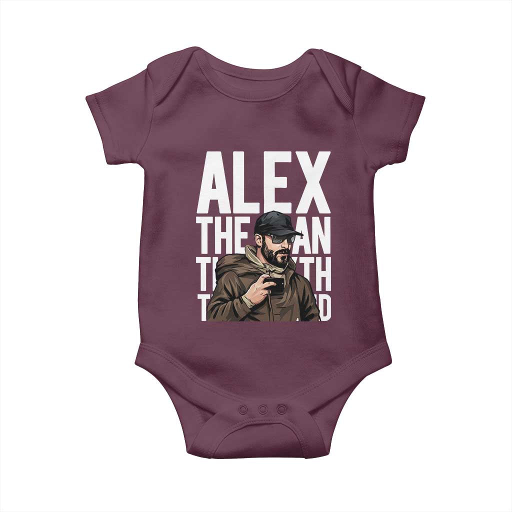 Alex Pretti Baby Onesie Alex The Man The Myth The Legend Vintage Gift TS12 Maroon Print Your Wear