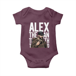 Alex Pretti Baby Onesie Alex The Man The Myth The Legend Vintage Gift TS12 Maroon Print Your Wear