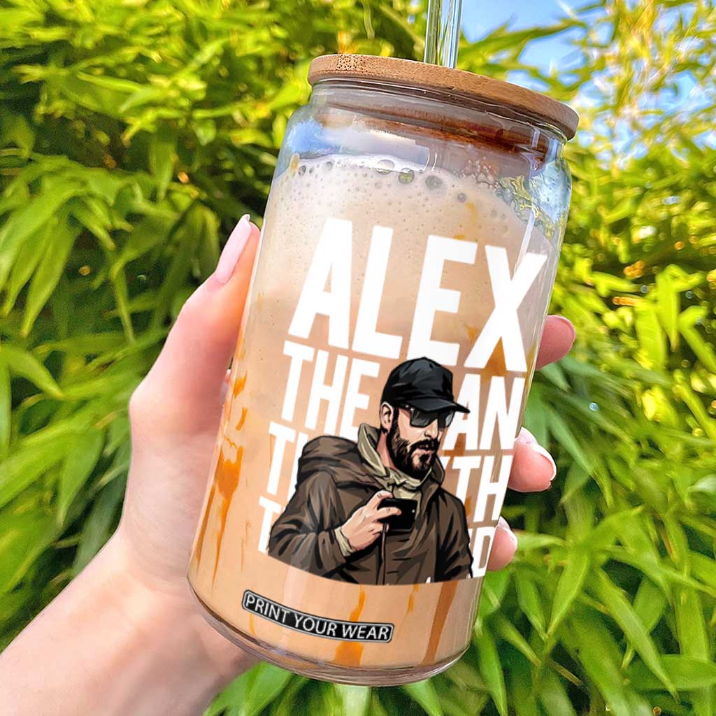 Alex Pretti Glass Can Alex The Man The Myth The Legend Vintage Gift TS12 Black Print Your Wear