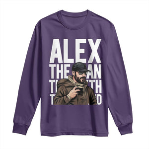 Alex Pretti Long Sleeve Shirt Alex The Man The Myth The Legend Vintage Gift TS12 Purple Print Your Wear