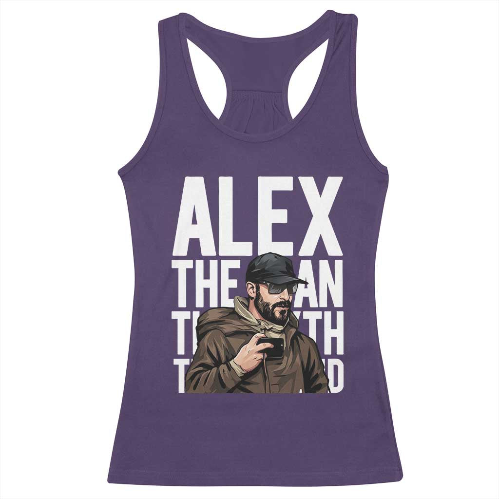Alex Pretti Racerback Tank Top Alex The Man The Myth The Legend Vintage Gift TS12 Purple Print Your Wear