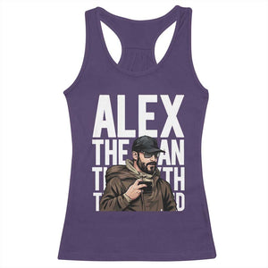 Alex Pretti Racerback Tank Top Alex The Man The Myth The Legend Vintage Gift TS12 Purple Print Your Wear