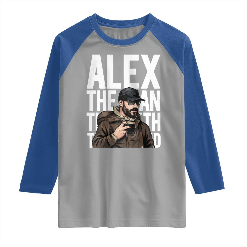 Alex Pretti Raglan Shirt Alex The Man The Myth The Legend Vintage Gift TS12 Sport Gray Royal Print Your Wear