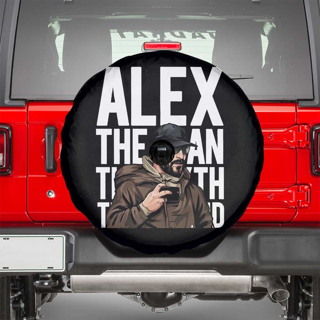 Alex Pretti Spare Tire Cover Alex The Man The Myth The Legend Vintage Gift TS12 Black Print Your Wear