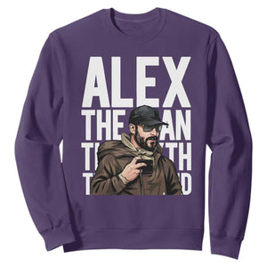 Alex Pretti Sweatshirt Alex The Man The Myth The Legend Vintage Gift TS12 Purple Print Your Wear