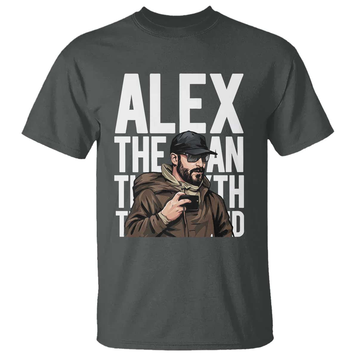 Alex Pretti T Shirt Alex The Man The Myth The Legend Vintage Gift TS12 Dark Heather Print Your Wear