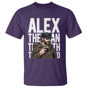 Alex Pretti T Shirt Alex The Man The Myth The Legend Vintage Gift TS12 Purple Print Your Wear