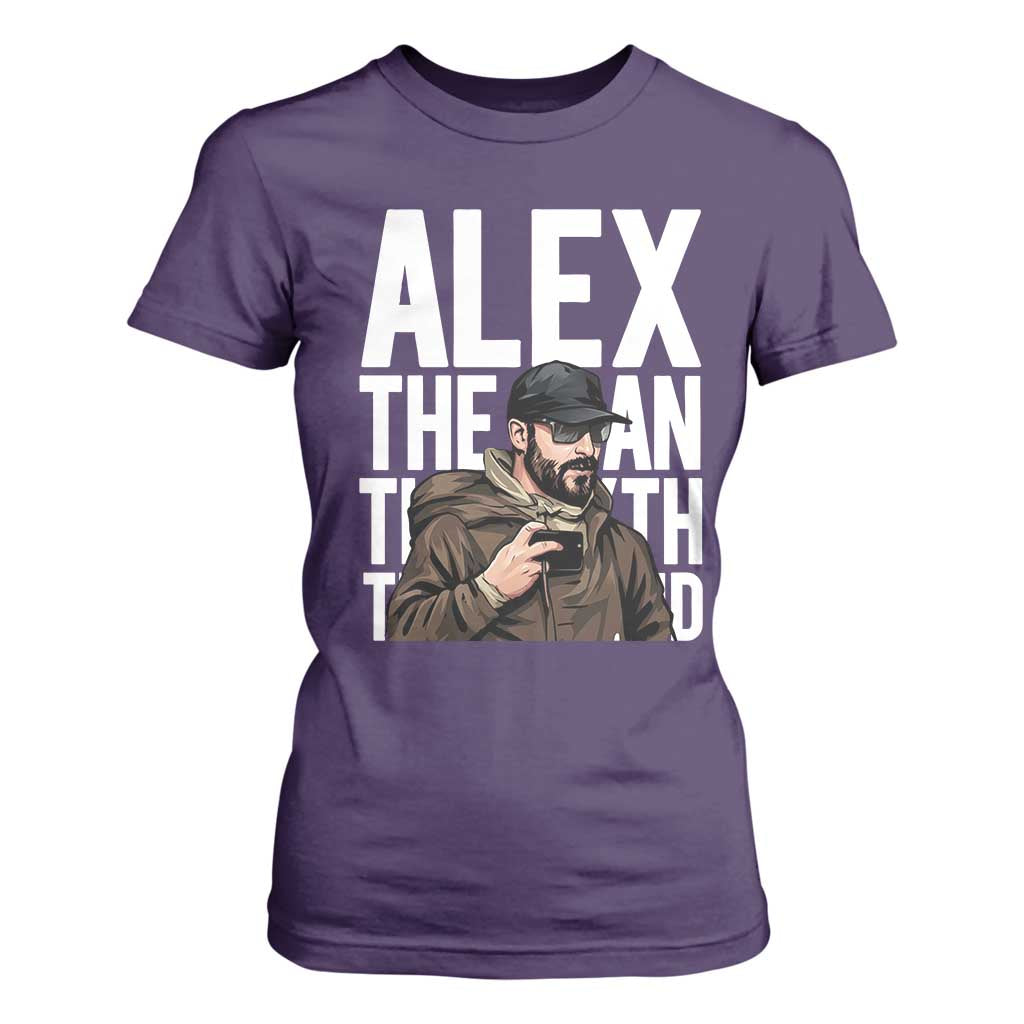 Alex Pretti T Shirt For Women Alex The Man The Myth The Legend Vintage Gift TS12 Purple Print Your Wear