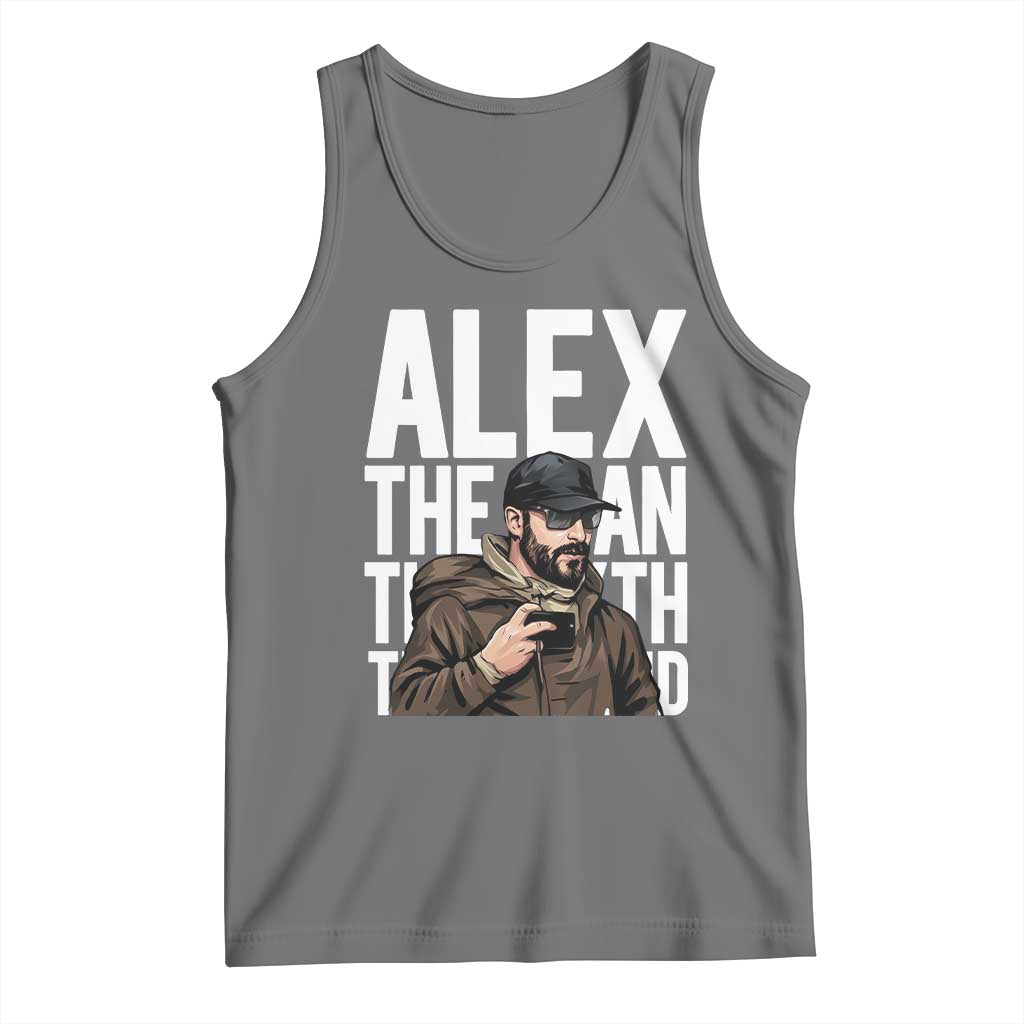 Alex Pretti Tank Top Alex The Man The Myth The Legend Vintage Gift TS12 Black Heather Print Your Wear