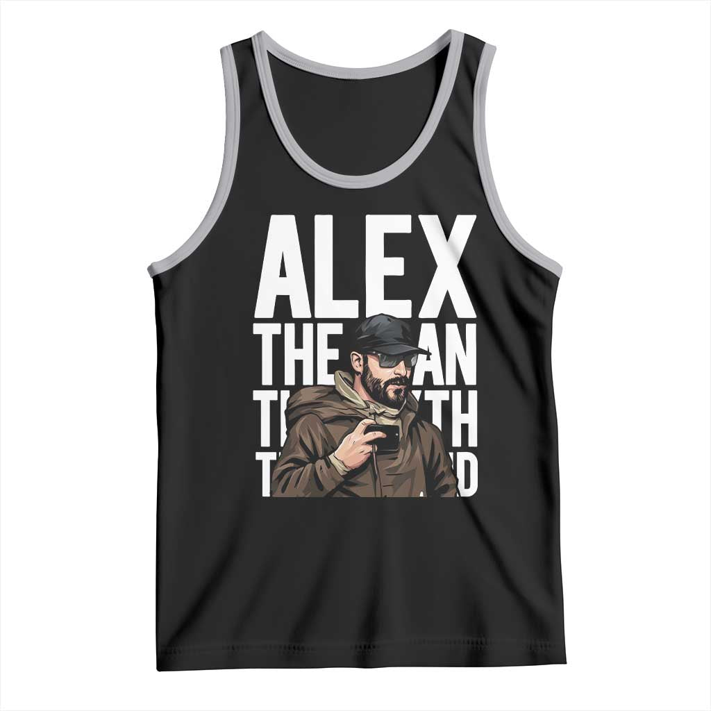 Alex Pretti Tank Top Alex The Man The Myth The Legend Vintage Gift TS12 Black Athletic Heather Print Your Wear