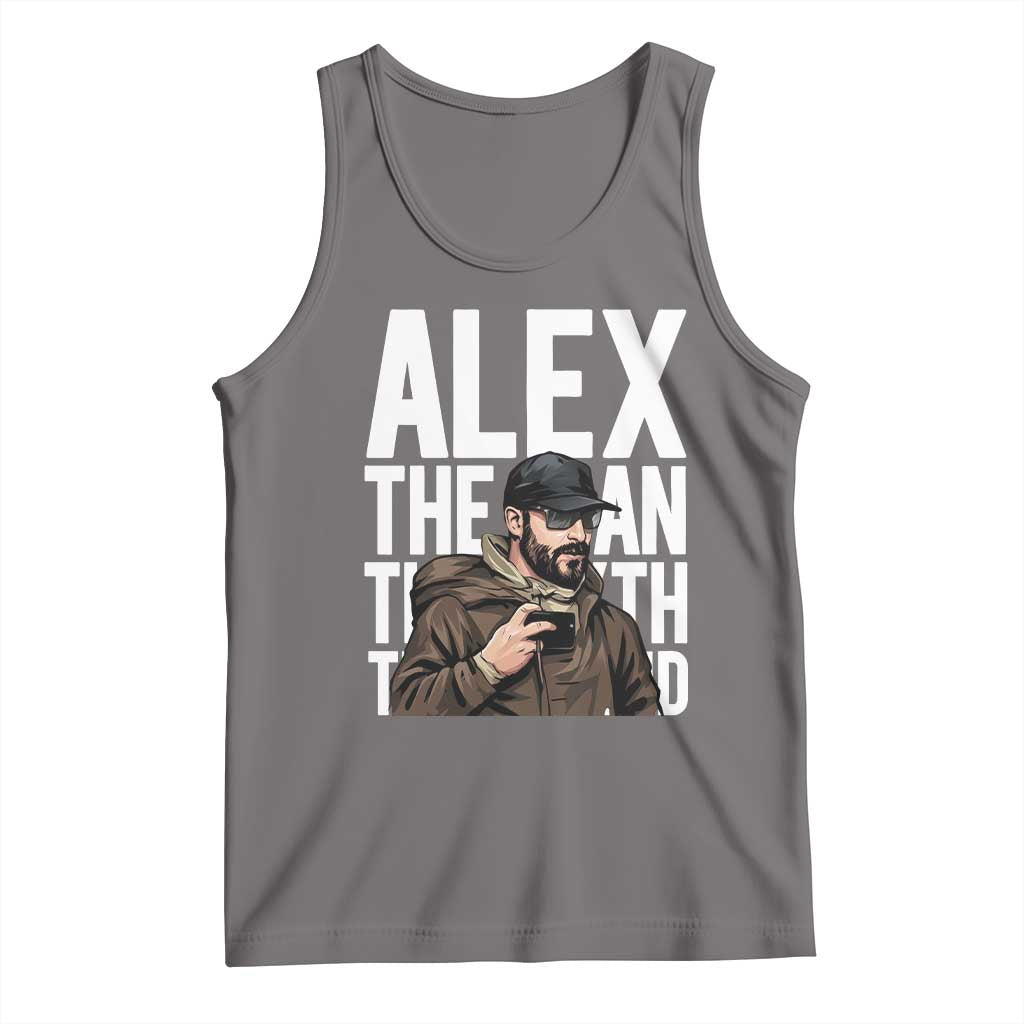 Alex Pretti Tank Top Alex The Man The Myth The Legend Vintage Gift TS12 Deep Heather Print Your Wear