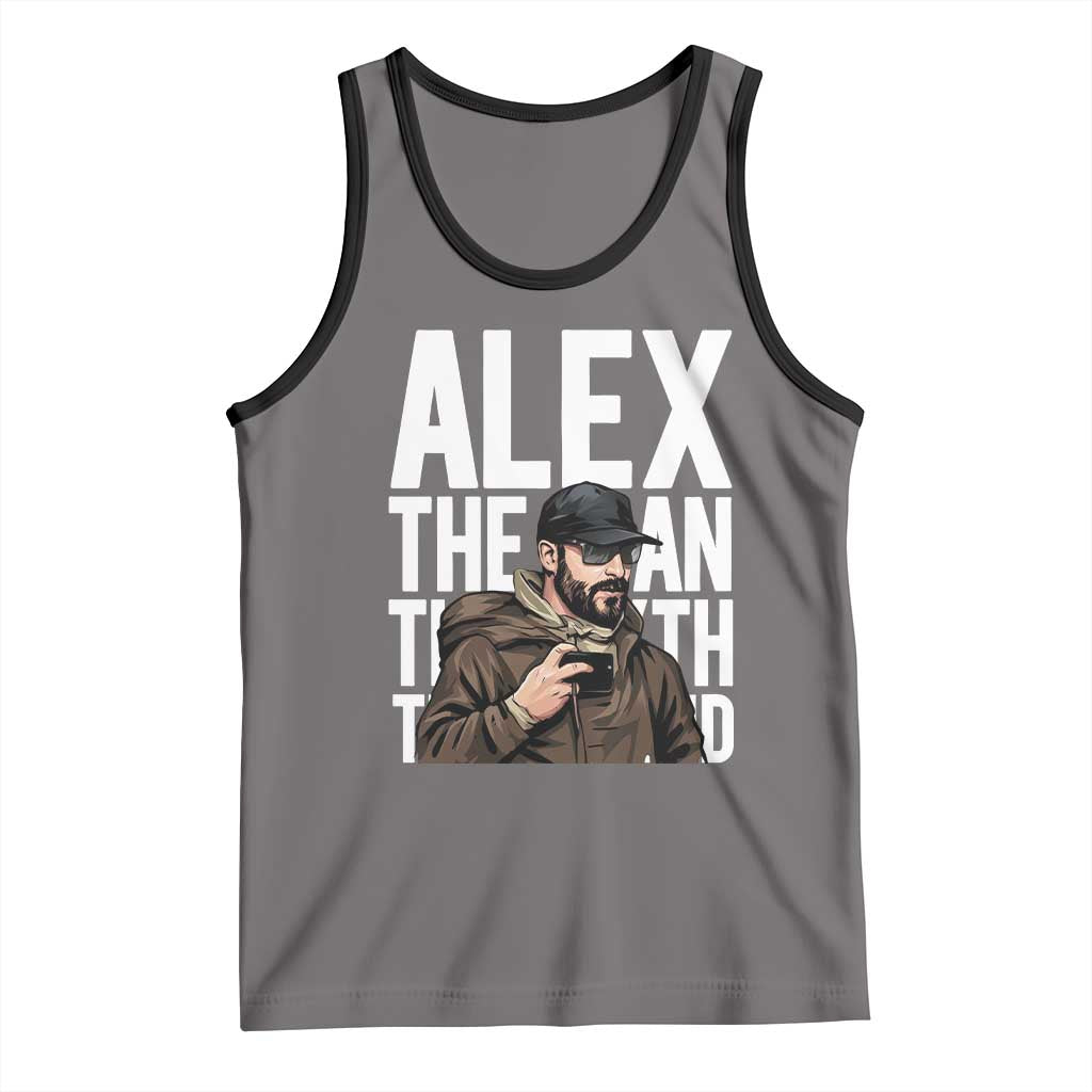 Alex Pretti Tank Top Alex The Man The Myth The Legend Vintage Gift TS12 Deep Heather Black Print Your Wear