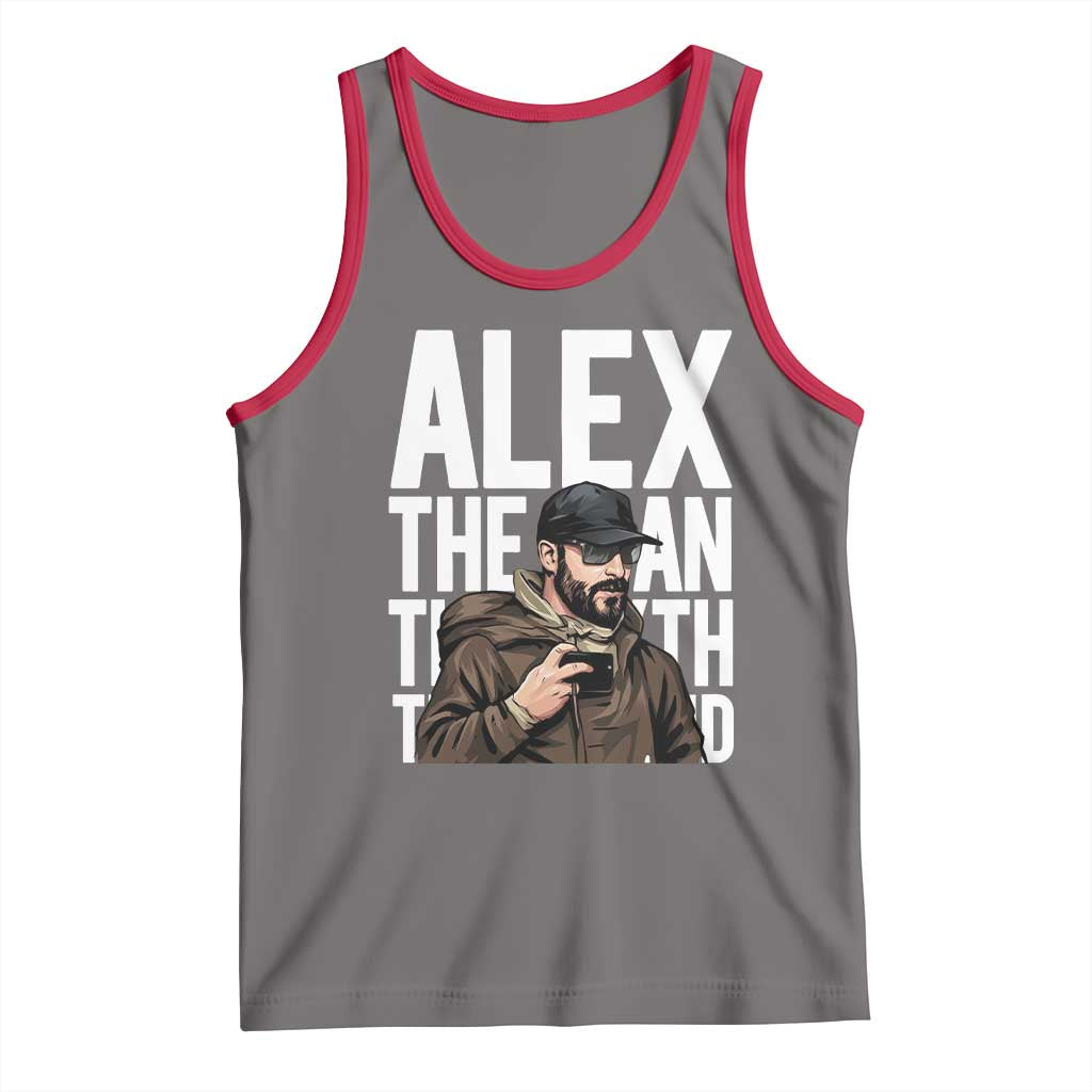Alex Pretti Tank Top Alex The Man The Myth The Legend Vintage Gift TS12 Deep Heather Red Print Your Wear