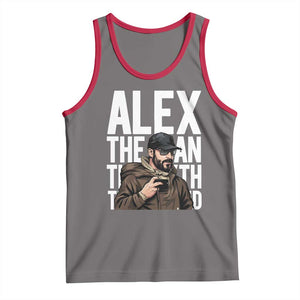 Alex Pretti Tank Top Alex The Man The Myth The Legend Vintage Gift TS12 Deep Heather Red Print Your Wear
