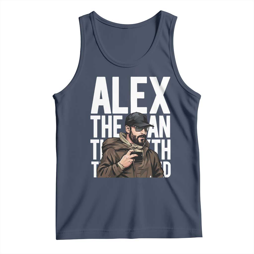 Alex Pretti Tank Top Alex The Man The Myth The Legend Vintage Gift TS12 Navy Print Your Wear
