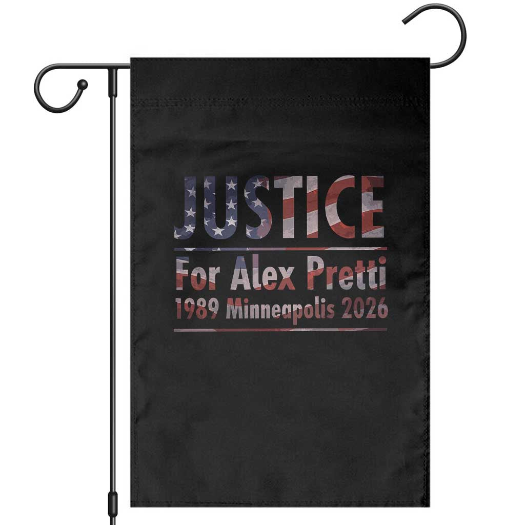 Justice For Alex Pretti Garden Flag Minneapolis MN Tribute Gift TS12 Black Print Your Wear