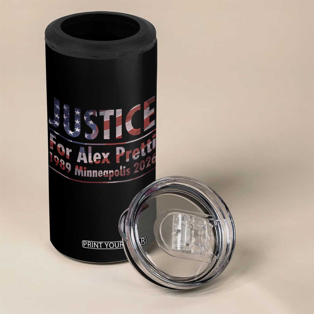 Justice For Alex Pretti 4 in 1 Can Cooler Tumbler Minneapolis MN Tribute Gift TS12 Print Your Wear
