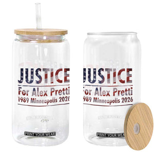 Justice For Alex Pretti Glass Can Minneapolis MN Tribute Gift TS12 Print Your Wear