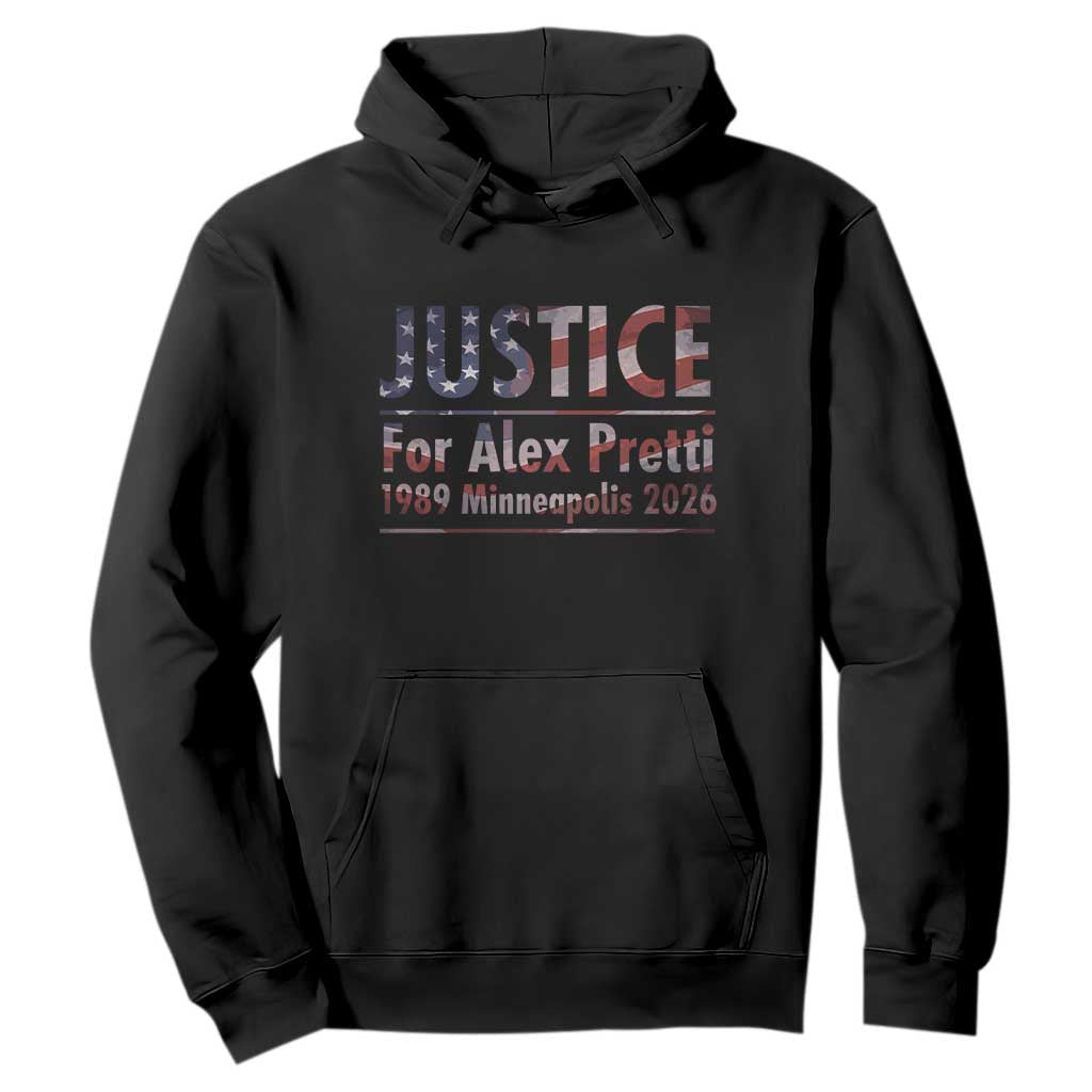 Justice For Alex Pretti Hoodie Minneapolis MN Tribute Gift TS12 Black Print Your Wear