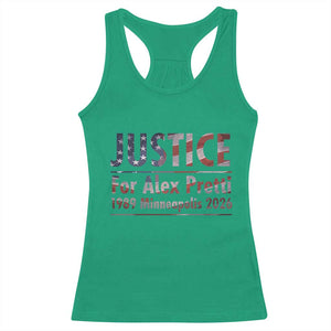 Justice For Alex Pretti Racerback Tank Top Minneapolis MN Tribute Gift TS12 Irish Green Print Your Wear
