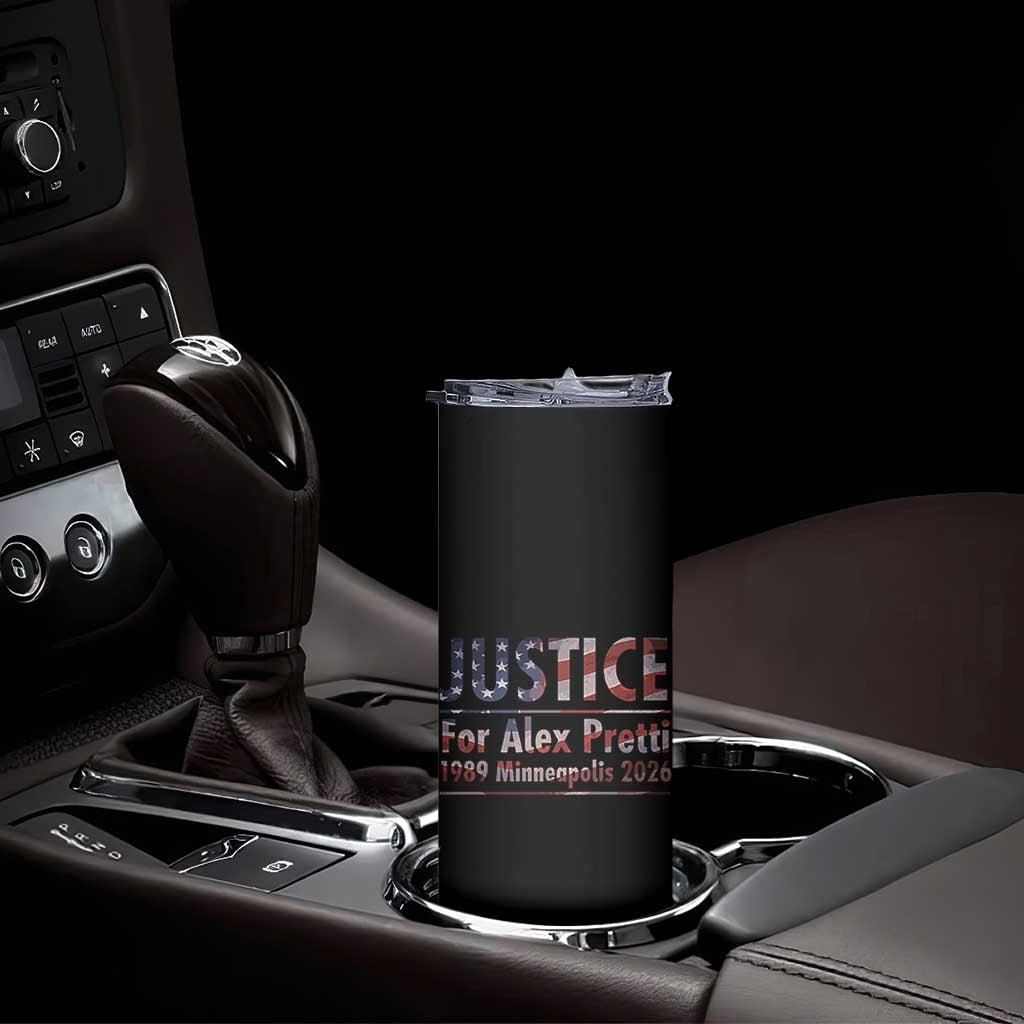 Justice For Alex Pretti Skinny Tumbler Minneapolis MN Tribute Gift TS12 Print Your Wear