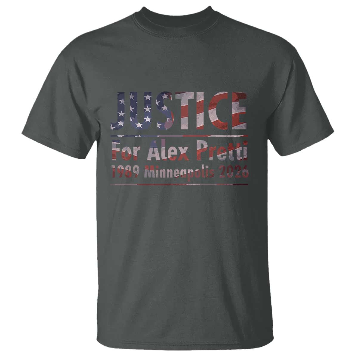 Justice For Alex Pretti T Shirt Minneapolis MN Tribute Gift TS12 Dark Heather Print Your Wear