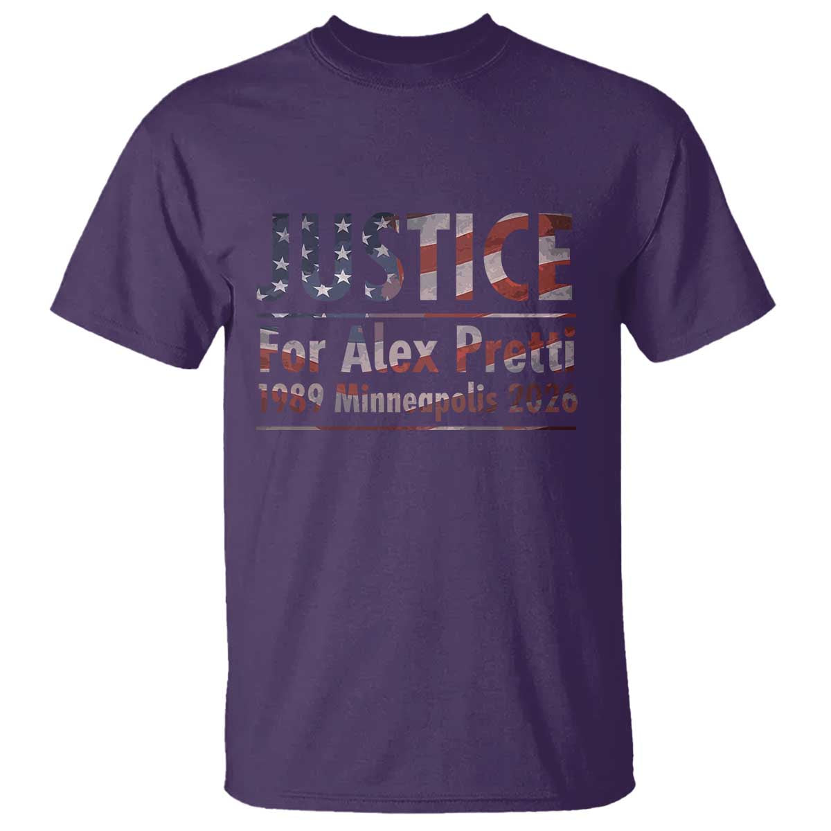 Justice For Alex Pretti T Shirt Minneapolis MN Tribute Gift TS12 Purple Print Your Wear