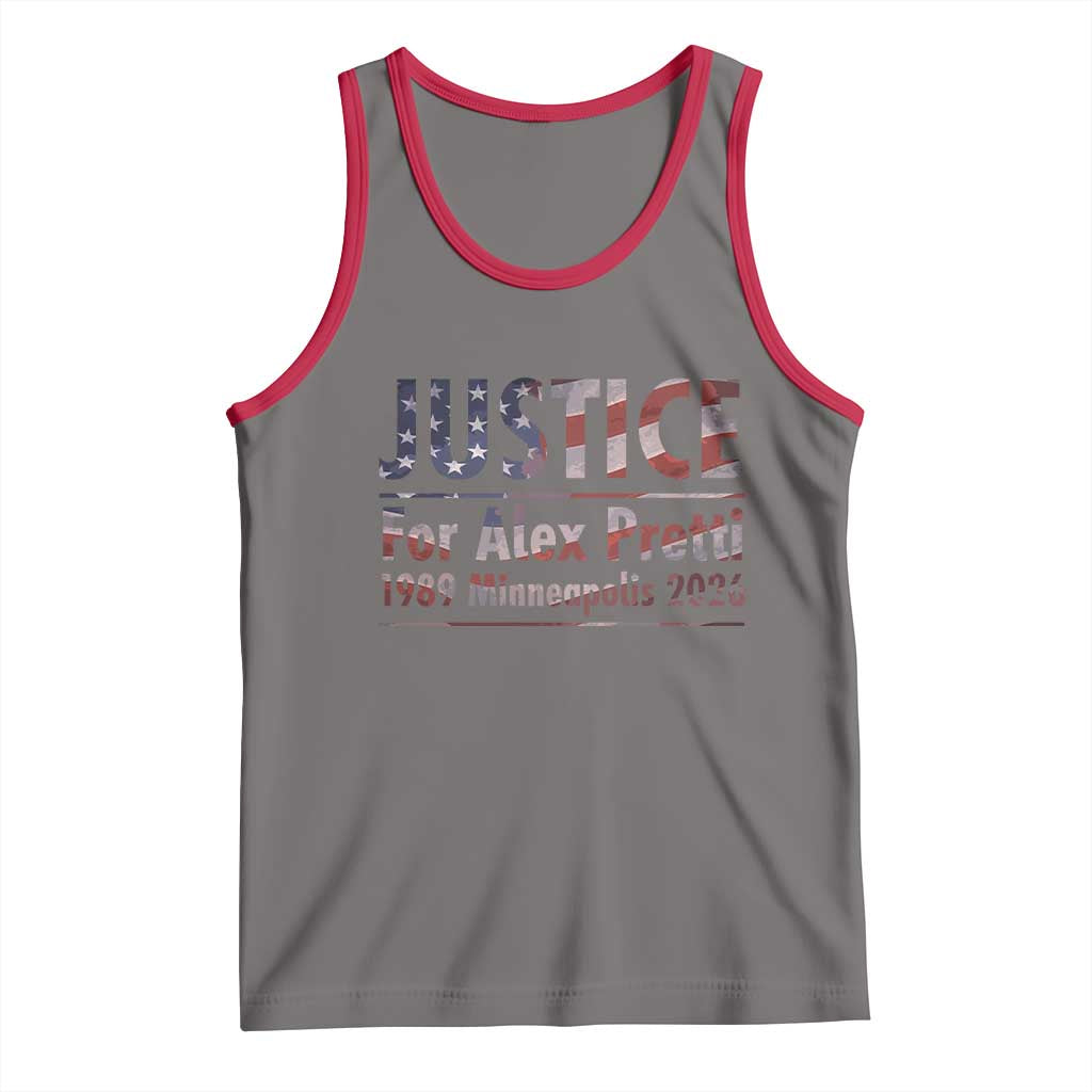 Justice For Alex Pretti Tank Top Minneapolis MN Tribute Gift TS12 Deep Heather Red Print Your Wear