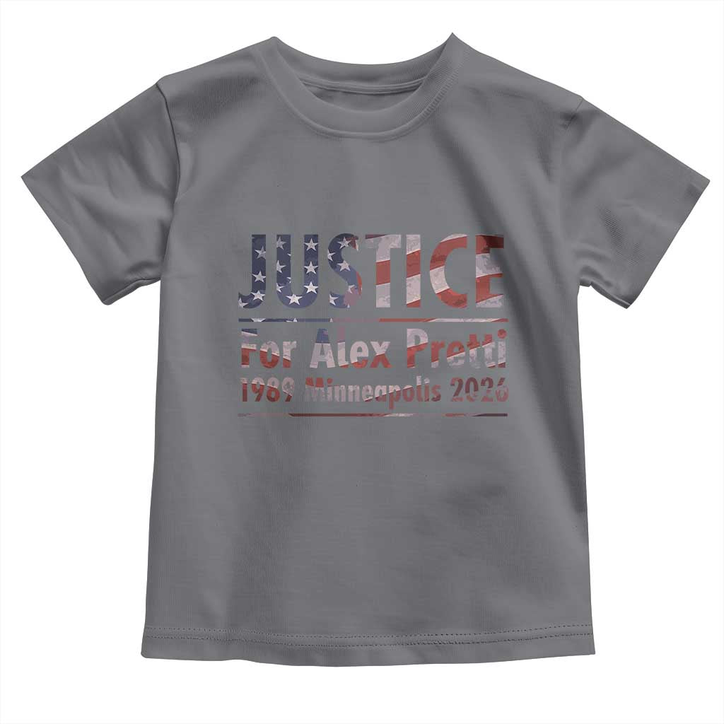 Justice For Alex Pretti Toddler T Shirt Minneapolis MN Tribute Gift TS12 Charcoal Print Your Wear