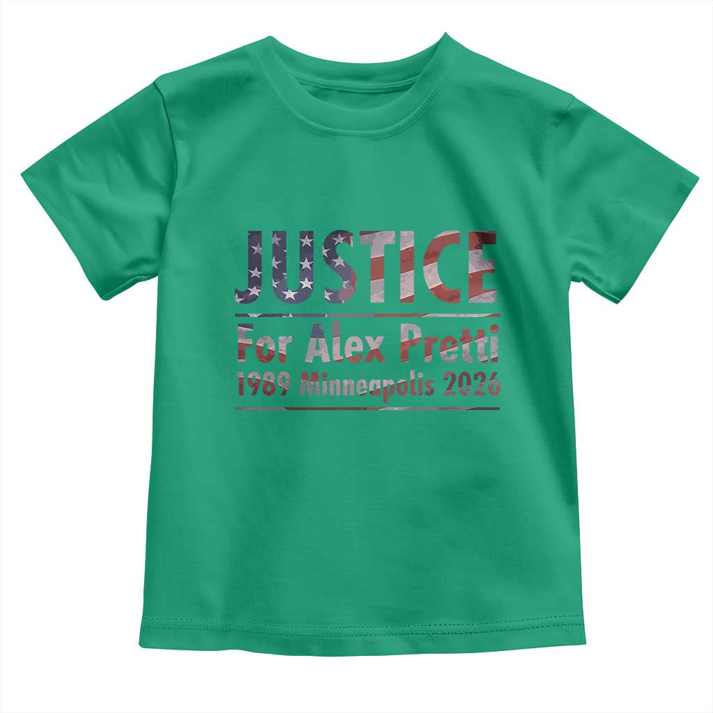 Justice For Alex Pretti Toddler T Shirt Minneapolis MN Tribute Gift TS12 Irish Green Print Your Wear