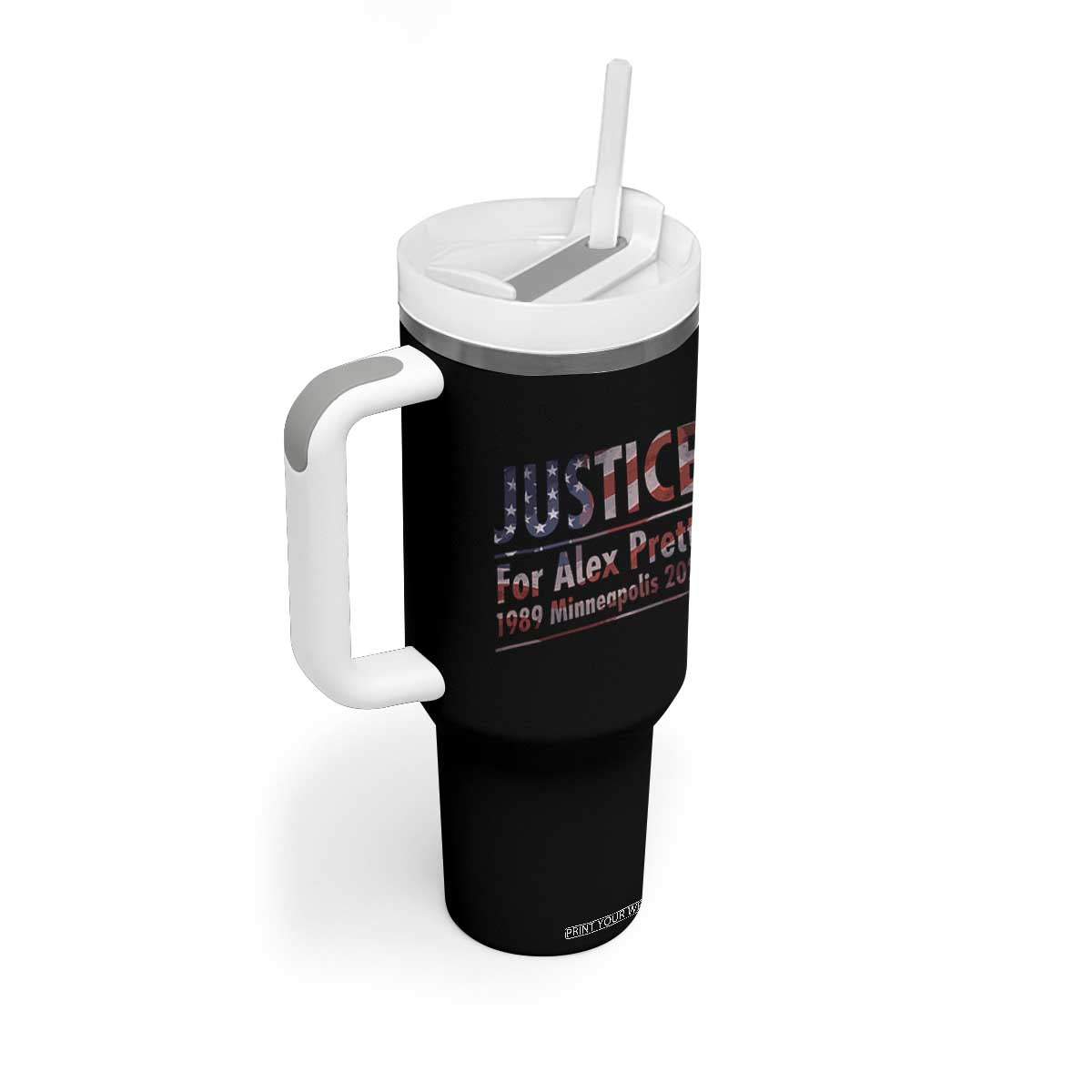 Justice For Alex Pretti Tumbler With Handle Minneapolis MN Tribute Gift TS12 Print Your Wear