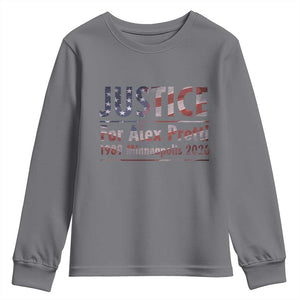 Justice For Alex Pretti Youth Sweatshirt Minneapolis MN Tribute Gift TS12 Charcoal Print Your Wear