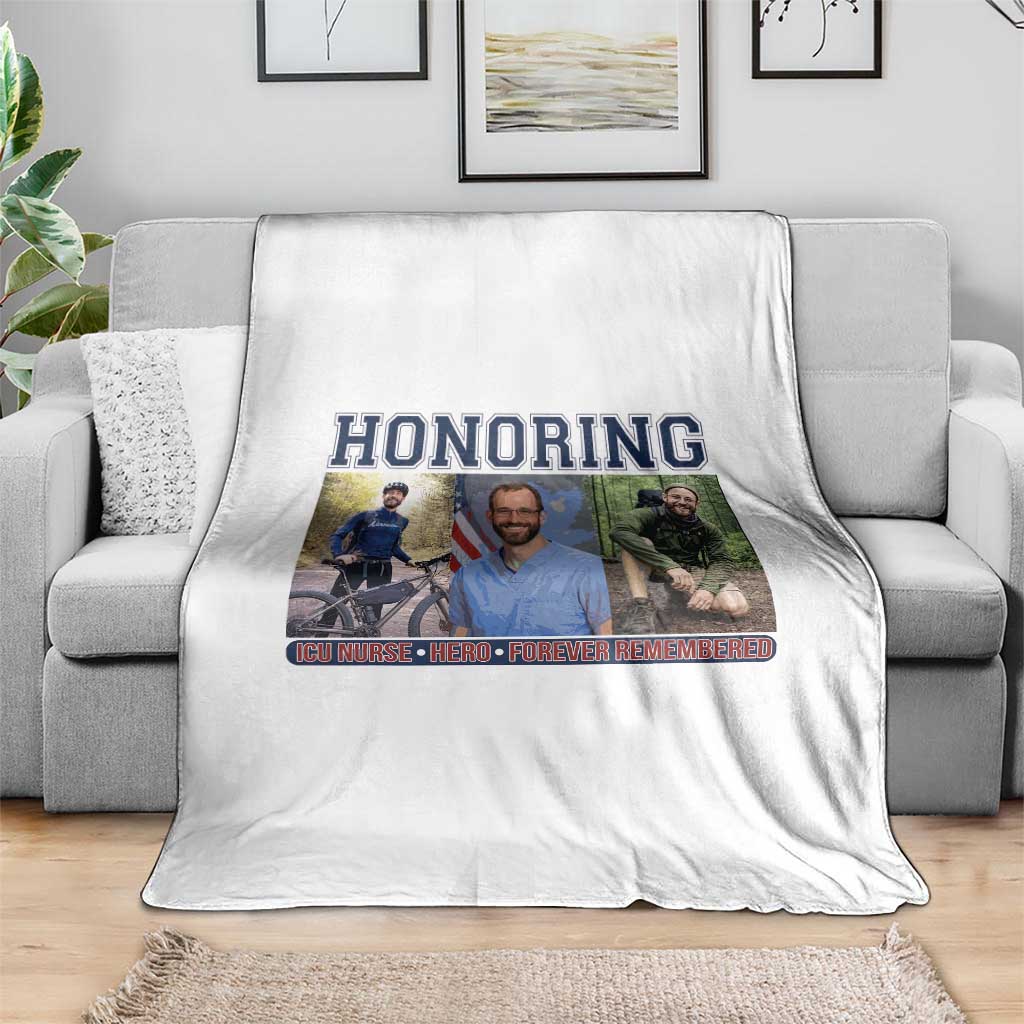 Honoring Alex Pretti Memorial Throw Blanket ICU Nurse Hero Tribute Minneapolis TS12 Print Your Wear