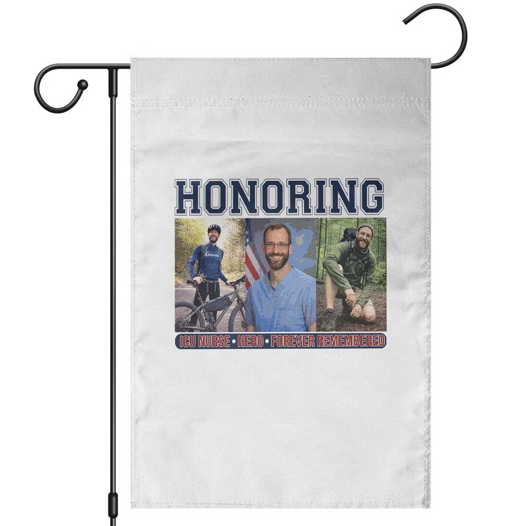 Honoring Alex Pretti Memorial Garden Flag ICU Nurse Hero Tribute Minneapolis TS12 White Print Your Wear