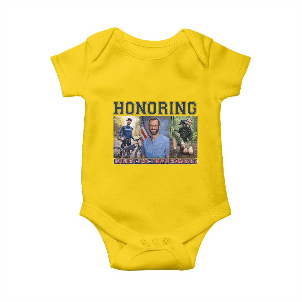 Honoring Alex Pretti Memorial Baby Onesie ICU Nurse Hero Tribute Minneapolis TS12 Daisy Print Your Wear