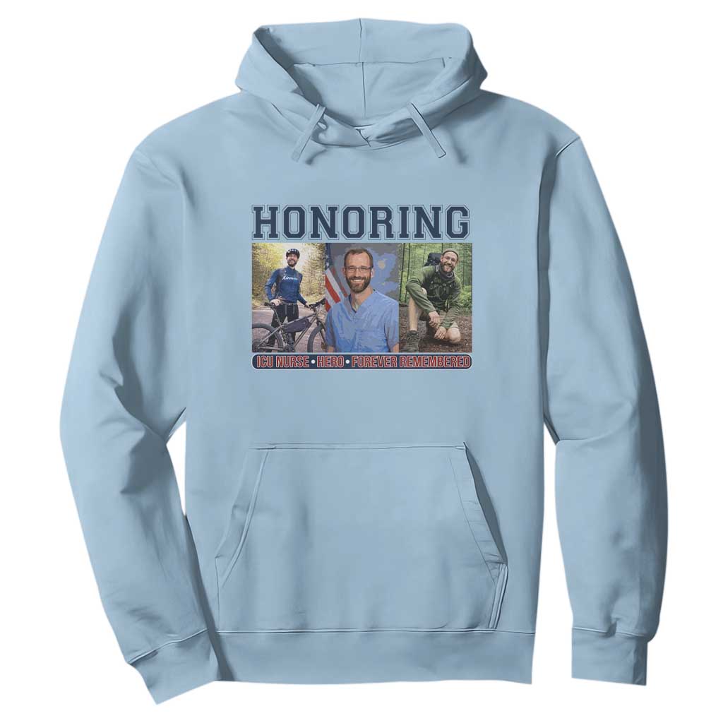 Honoring Alex Pretti Memorial Hoodie ICU Nurse Hero Tribute Minneapolis TS12 Light Blue Print Your Wear