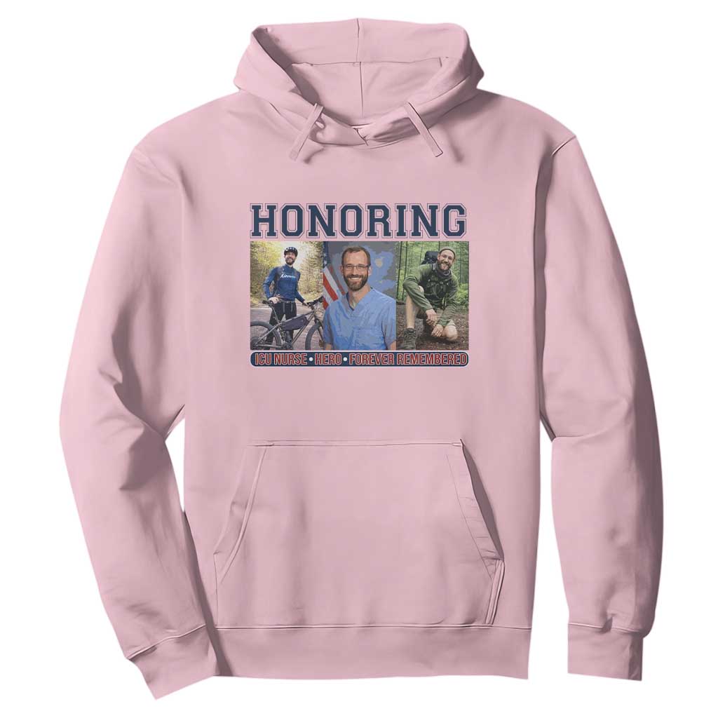 Honoring Alex Pretti Memorial Hoodie ICU Nurse Hero Tribute Minneapolis TS12 Light Pink Print Your Wear
