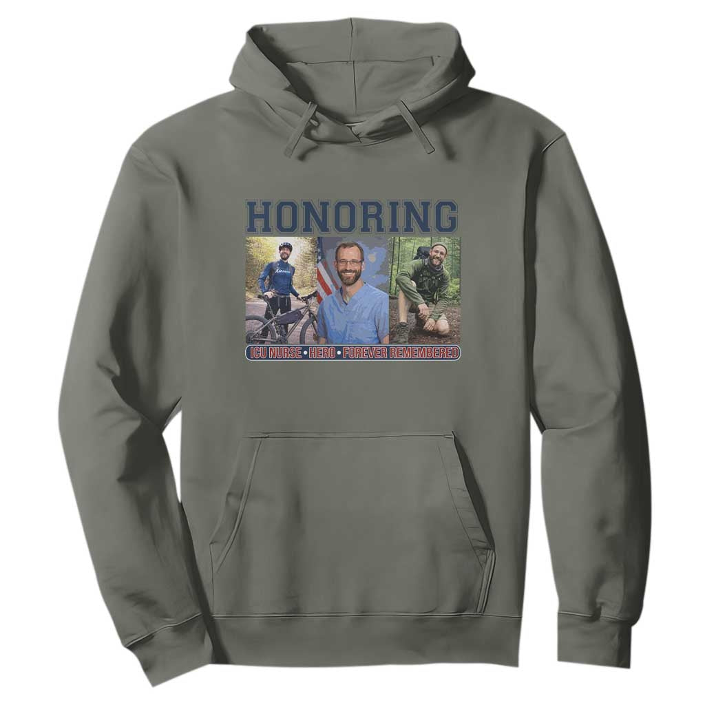 Honoring Alex Pretti Memorial Hoodie ICU Nurse Hero Tribute Minneapolis TS12 Military Green Print Your Wear