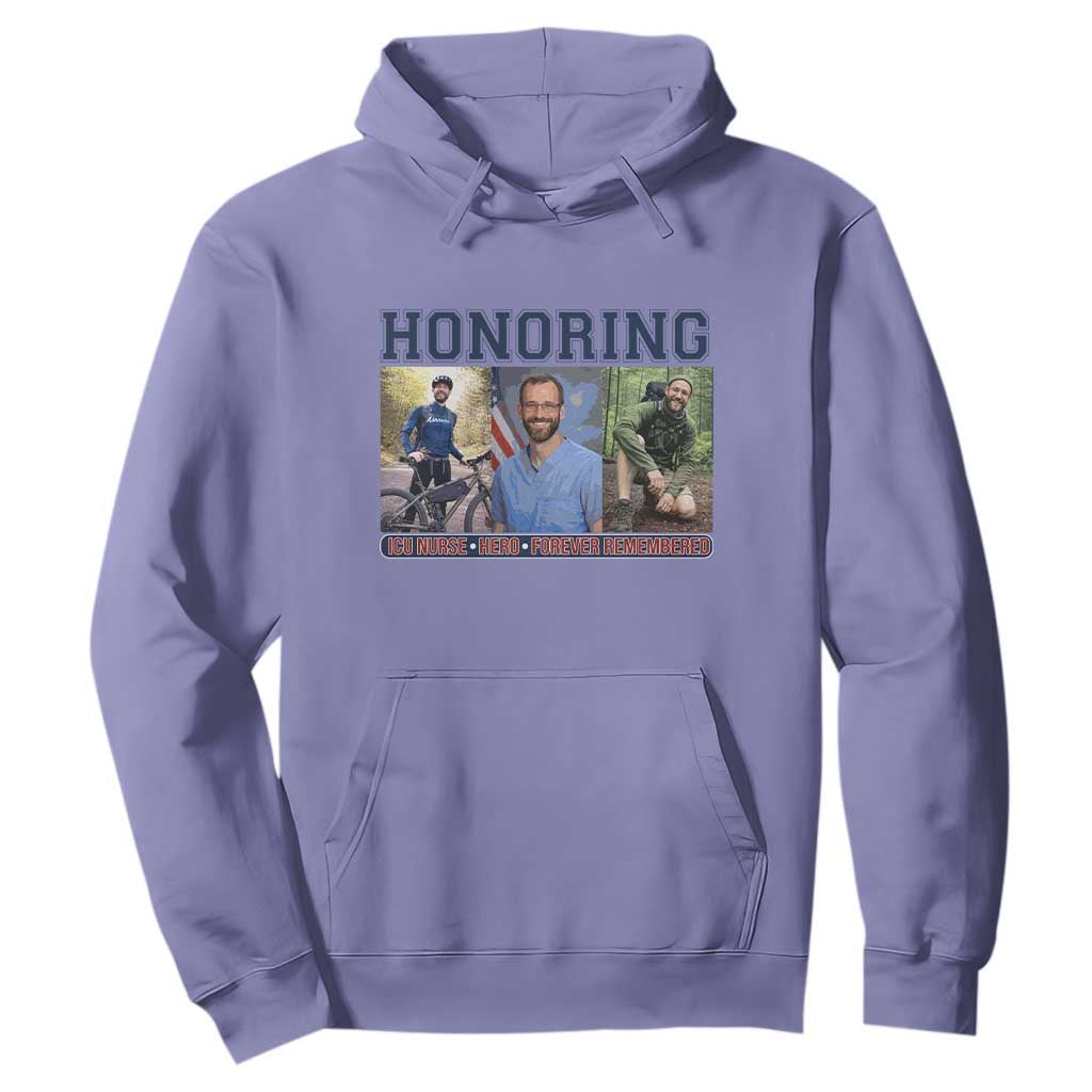 Honoring Alex Pretti Memorial Hoodie ICU Nurse Hero Tribute Minneapolis TS12 Violet Print Your Wear