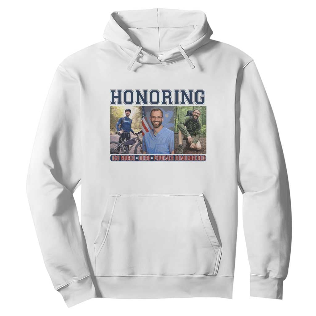 Honoring Alex Pretti Memorial Hoodie ICU Nurse Hero Tribute Minneapolis TS12 White Print Your Wear